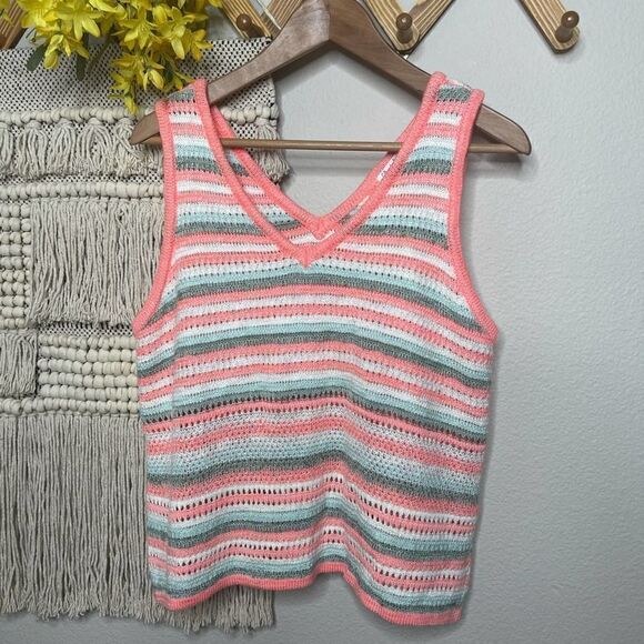 Cloud Chaser Striped Knit Tank Top - Picture 1 of 6